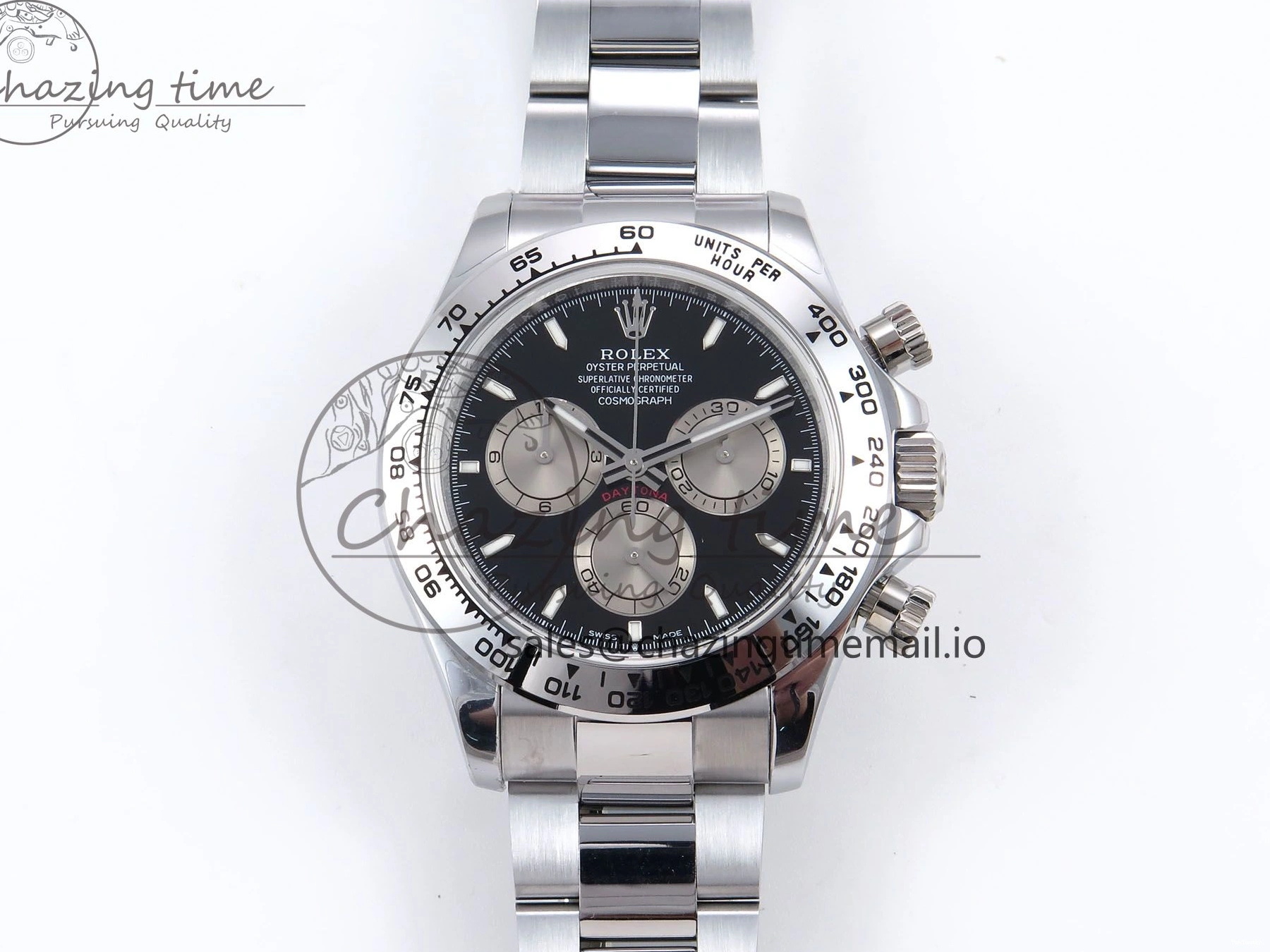 SS Best Daytona Weight） (Gain QF V6 Edition on SH4131 Silver 1:1 Black 126509 Bracelet Dial 0505